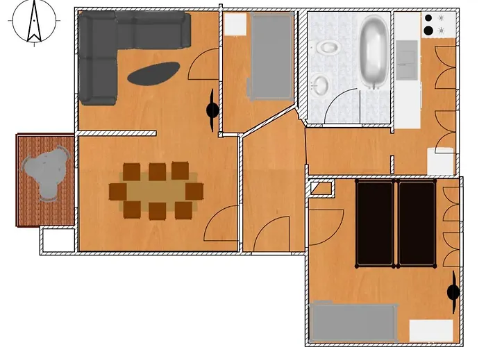 Apartment, Balkon, Sonnig, Wifi, Parkplaetze, Naehe Zentrum Jena